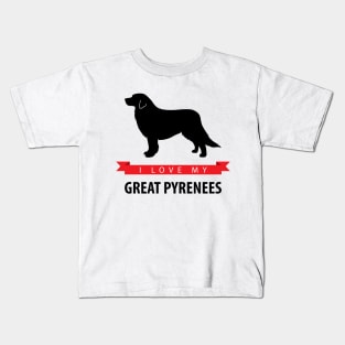 I Love My Great Pyrenees Kids T-Shirt